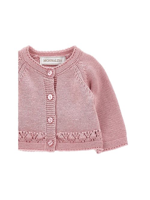 Cardigan, bambina, in cotone lana. MONNALISA | 39H800 8060094F